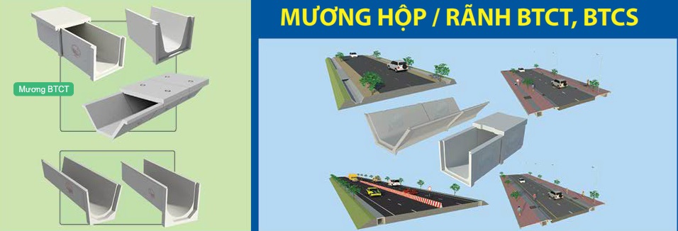 Mương hộp/ Rãnh BTCT, BTCS